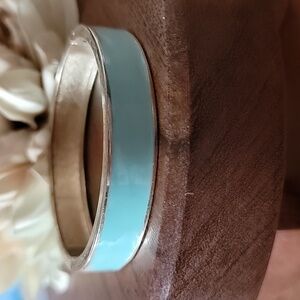 🍀 Unbranded Tiffany Blue Color Cuff Bracelet Gold Tone